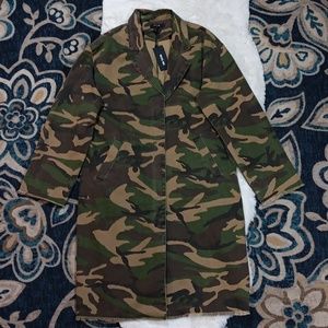 NEW Miss Me Camo Long Oversized Jacket - Womens Medium